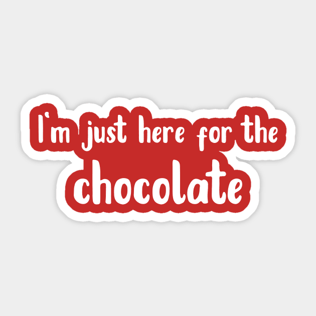 I'm just here for the chocolate text art (valentine's day) Sticker by Mandz11